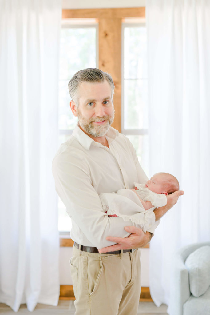 Dad and daughter during lifestyle session